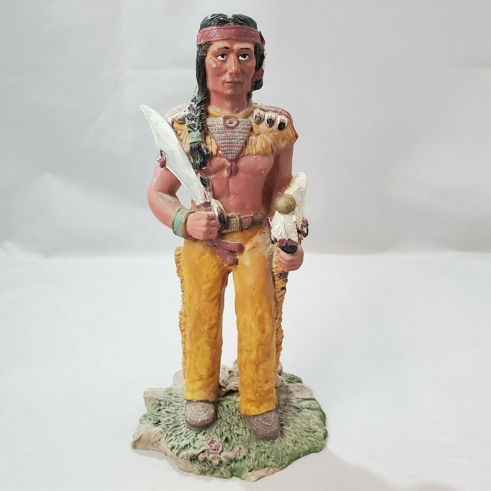 Original Artmark Resin Native American Indian Figurine Statue Home Decor